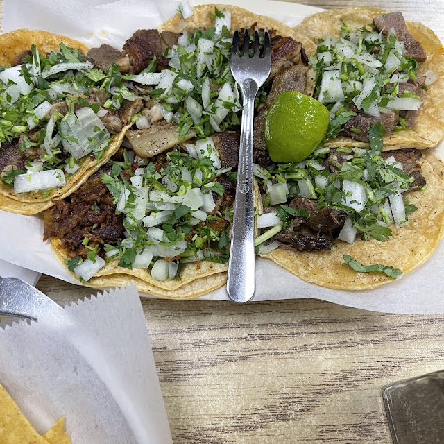 Steak Tacos and a Steak Tostada