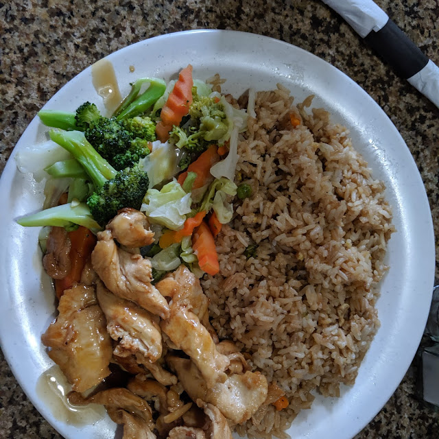Teriyaki Chicken Rice and Vegetable Plate