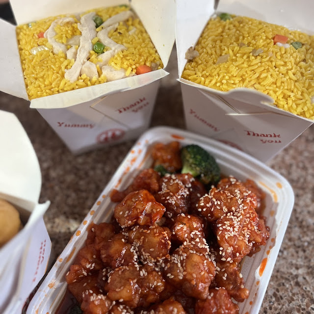 Sesame Seed Chicken with Chicken Fried Rice