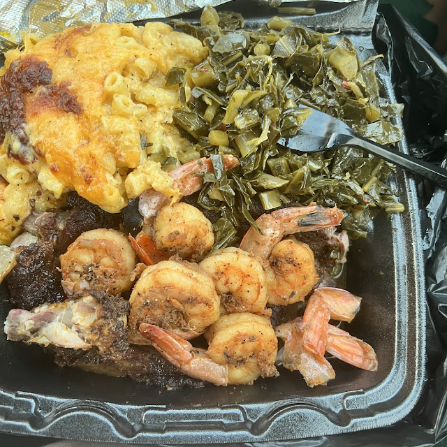 Heavy Plate of Salmon Add Shrimp w 2 Sides