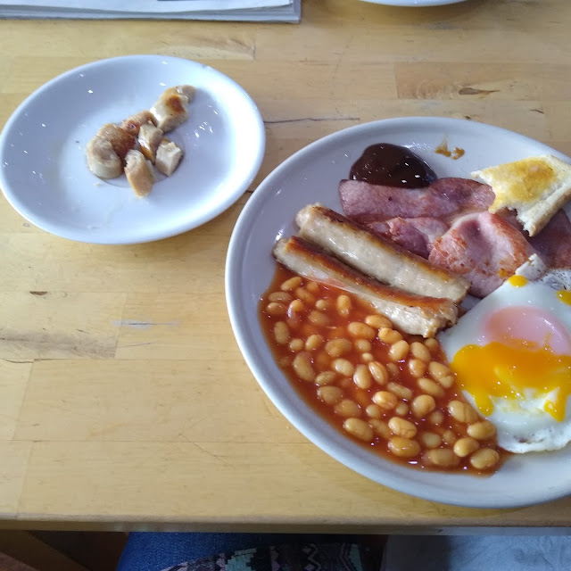 Small Breakfast and Sausage for Our Dog