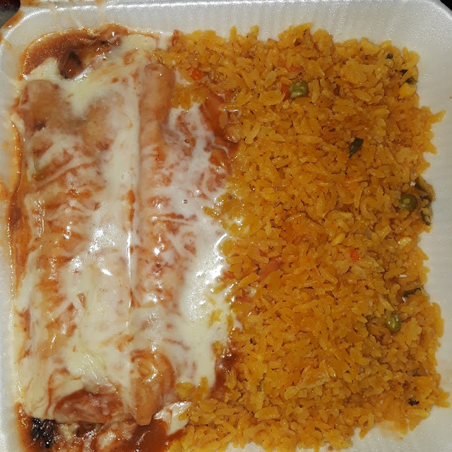 2 Chicken Enchiladas with Double Rice