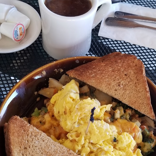 Vegetable Skillet and Coffee