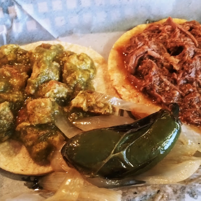 Birria Taco and Chicharron Taco