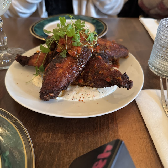 Lib Wings 6 Curry Toasted Fennel Spicy Pepper Sauce House Made Ranch