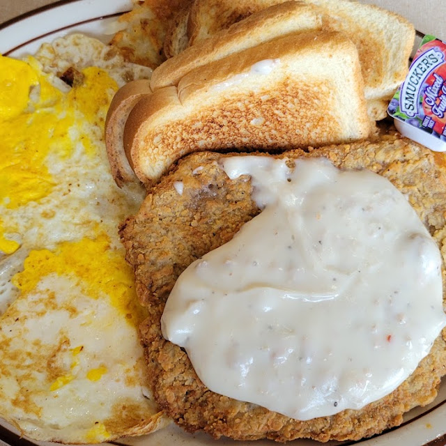 Country Fried Steak and Eggs