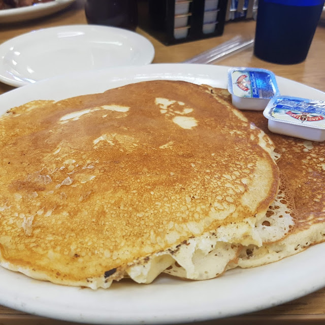 Pancakes Eggs Bacon or Sausage