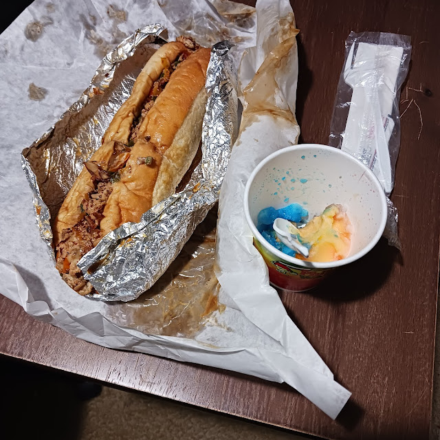 Chicken Cheesesteak and Water Ice