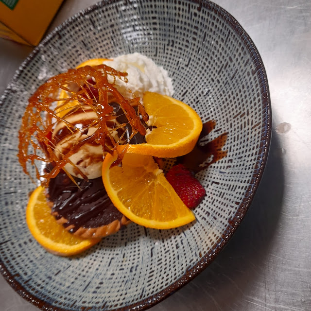 Tarte Chocolat Orange Glace Vanille Dôme Caramel