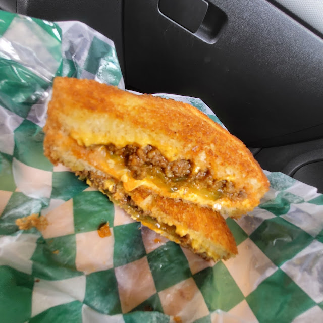 Sloppy Grilled Cheese Sandwich
