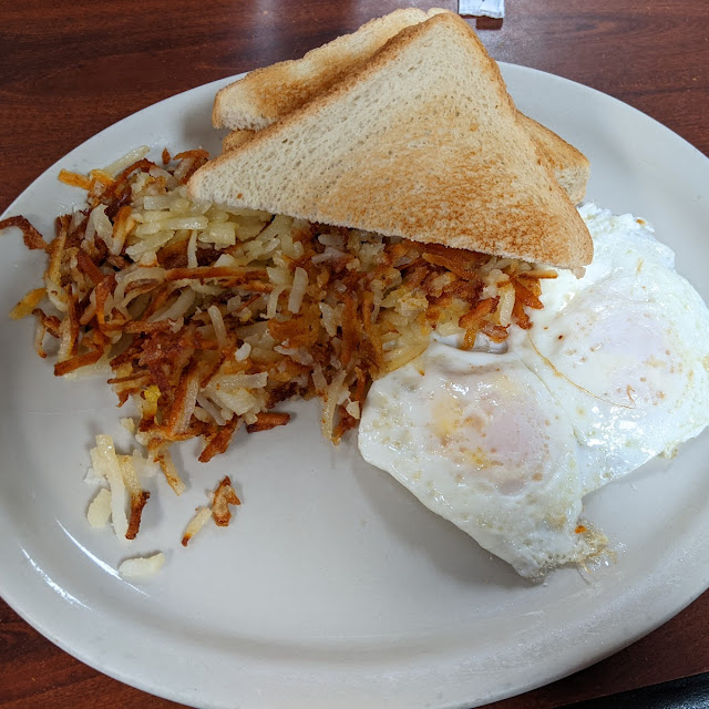 2 Eggs Hashbrown Meat Toast