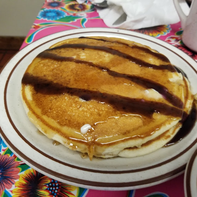Pancakes with Blueberry & Maple Syrup