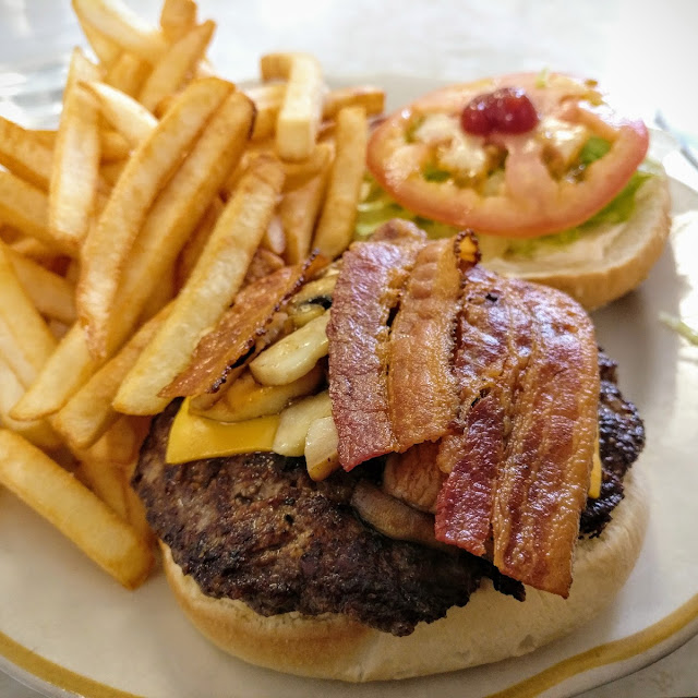Chicken Burger with French Fries