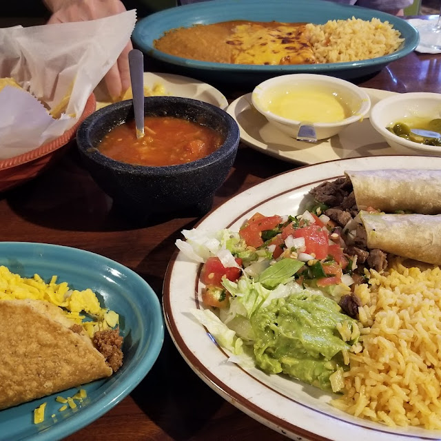 Tacos Al Carbon and Cheese Enchiladas