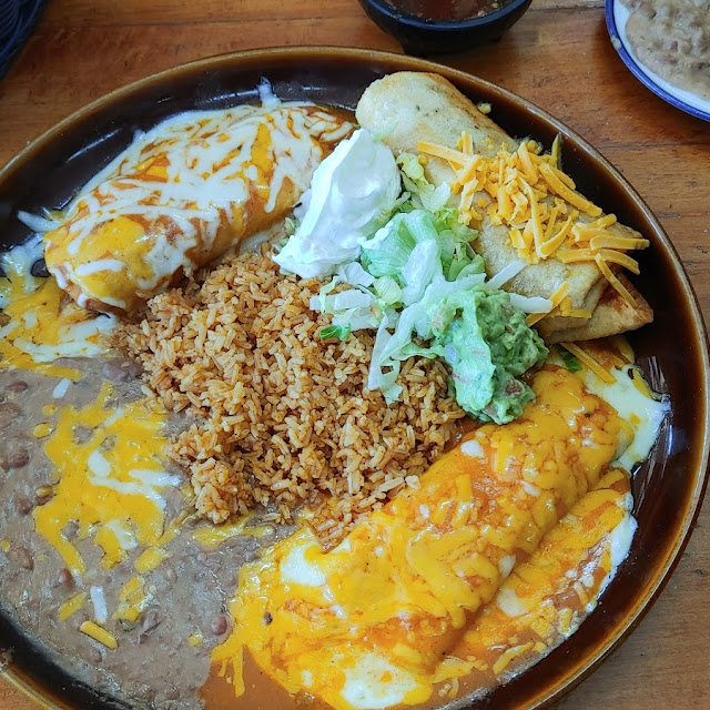 Shredded Beef Tacos and Chicken Tamale