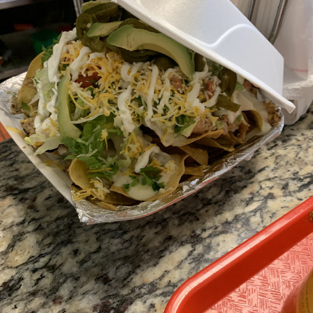 Nachos with Cheese Quesadilla Chicken Burrito
