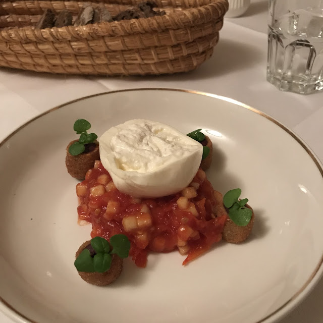 Burrata with Tomato and Apple Chutney