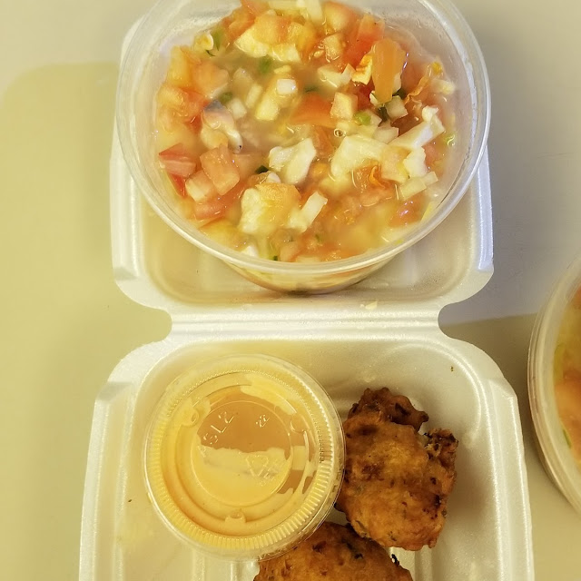 Conch Fritters and Conch Salad