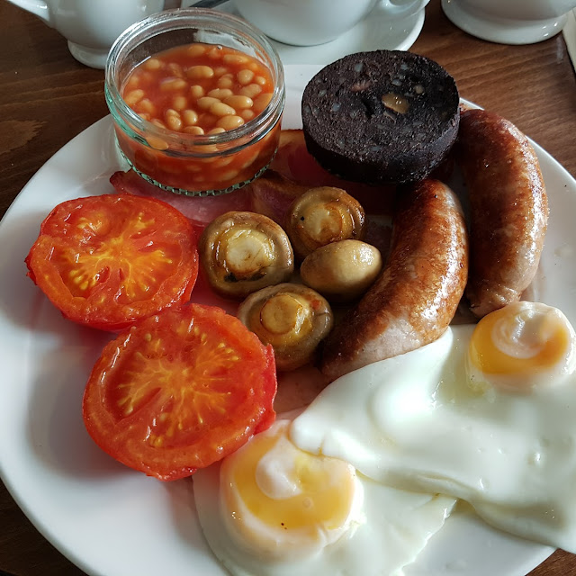 The Big Band Full English Breakfast with Black Pudding Hash Browns and Fried Bread