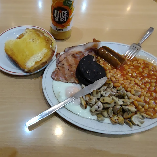 English Breakfast with a Side of Black Pudding