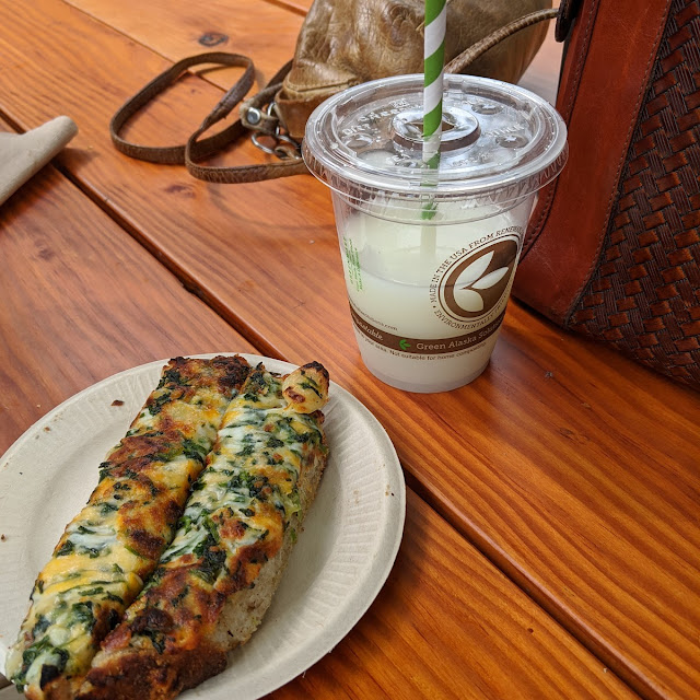 Spinach Bread and Limeade