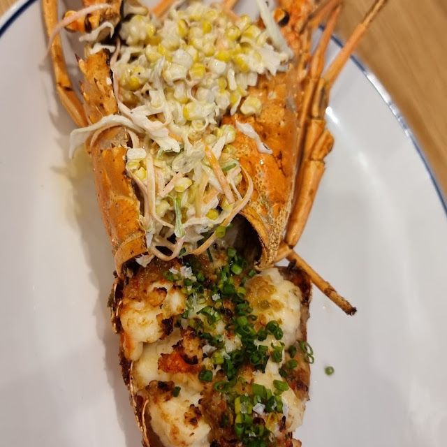 Day Boat Local Lobster Cachucha Peppers and Roasted Corn Slaw