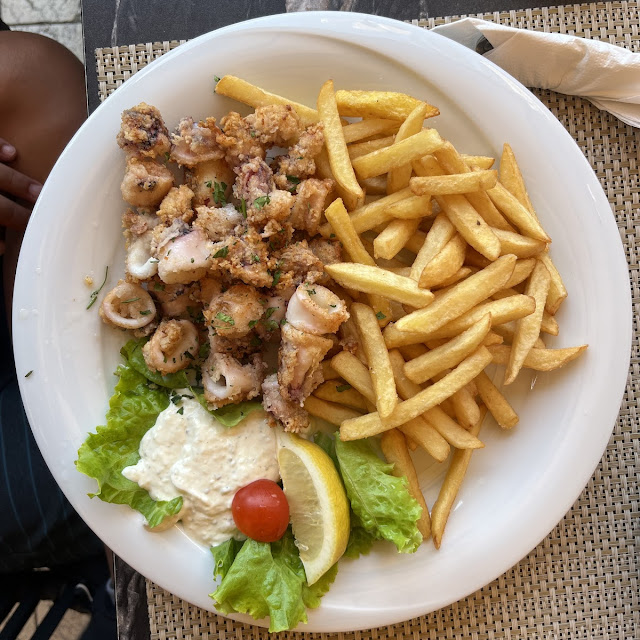 Fried Squid with French Fries