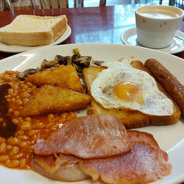 Egg Bacon Black Pudding & Beans
