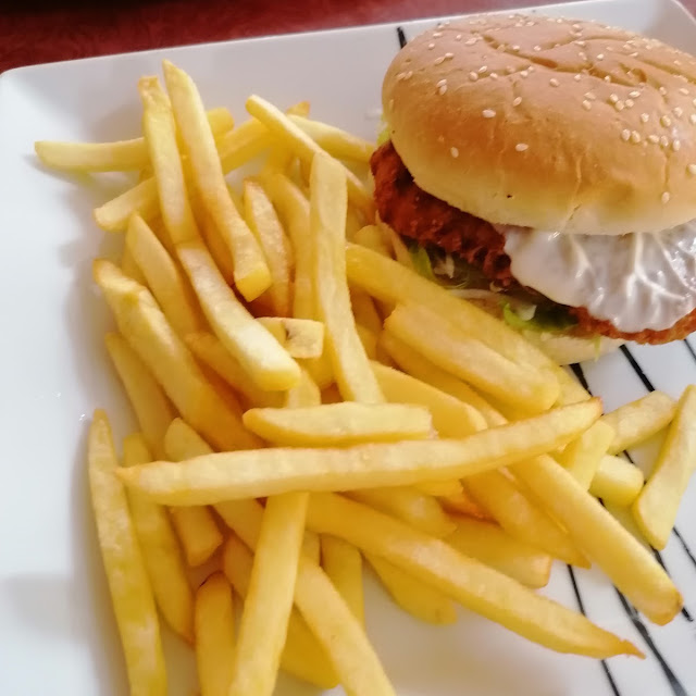 Chicken Fillet Burger and Fries