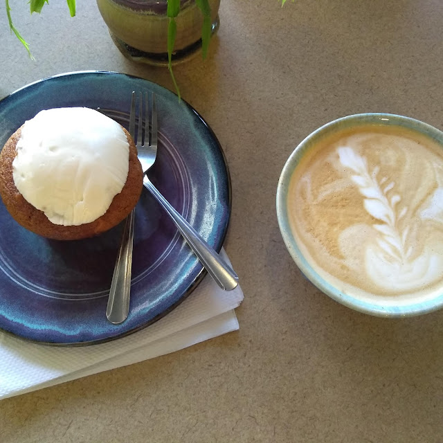 Pumpkin Muffin and Latte with Irish Cream