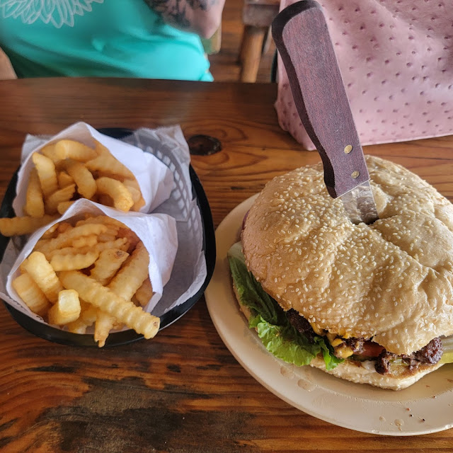 Hubcap Burger and Two Fries Split for Two