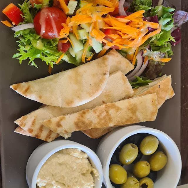 Hummus and Olives Platter
