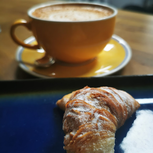 Chai Latte and Mini Croissant