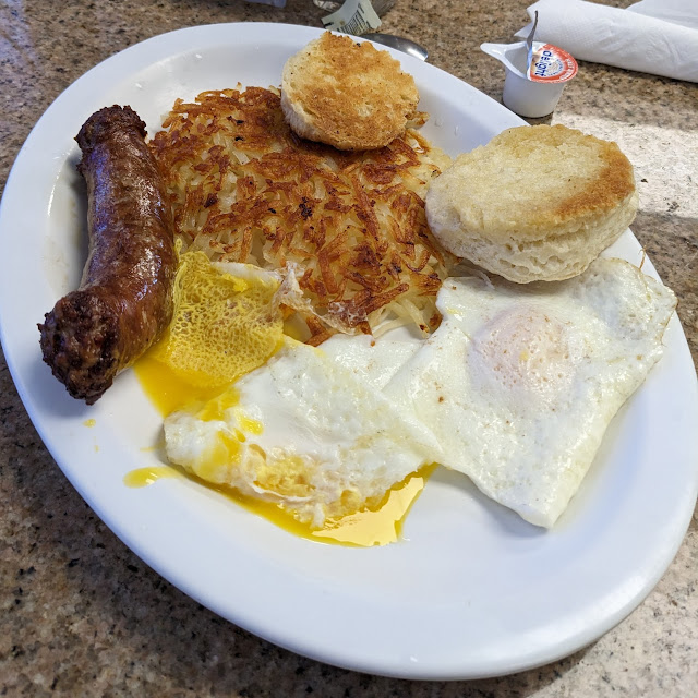 2eggs over Medium with Hash Browns and Sausage Link