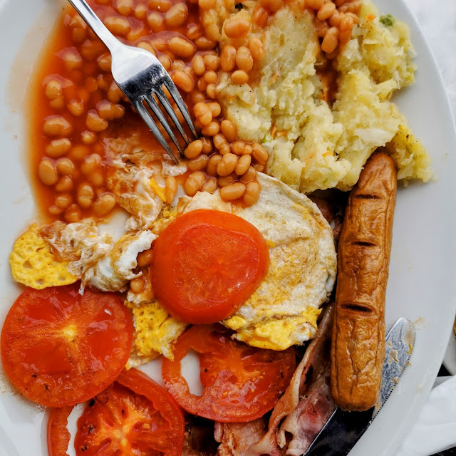 Scrambled Eggs & Beans on 2 Toast