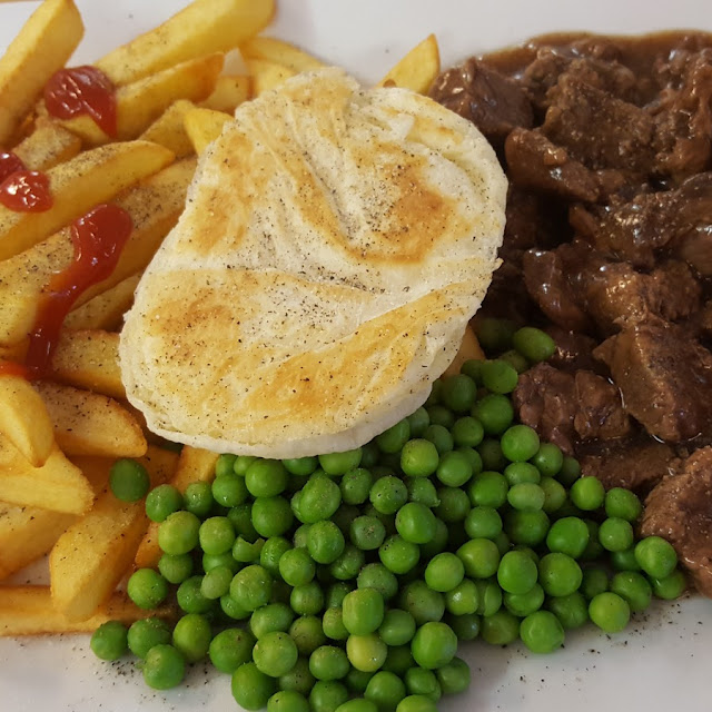 Steak Pie and Chips