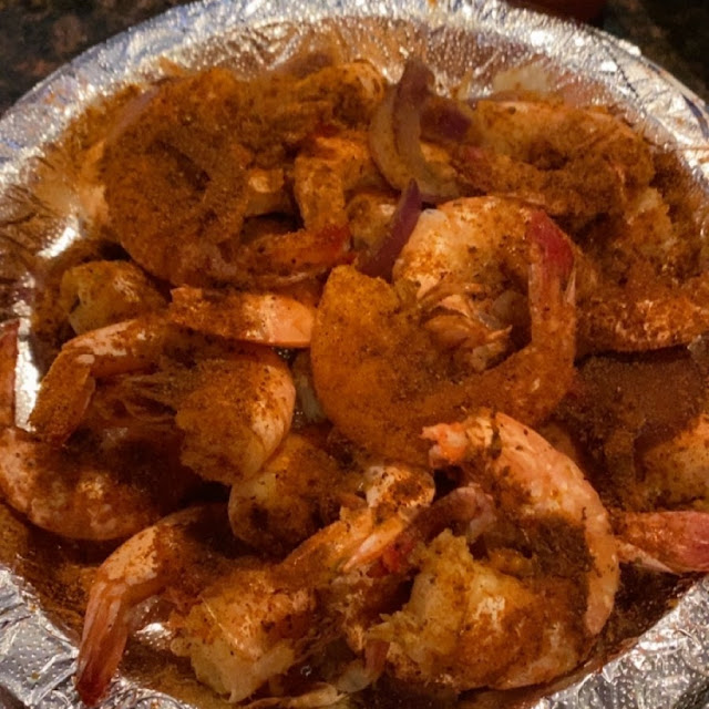 Steamed Shrimp w Onions