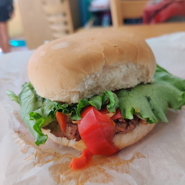Jr Onion & Pepper Burger