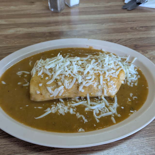 Smothered Chorizo Breakfast Burrito