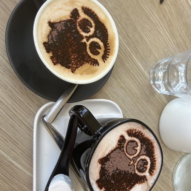 Cappuccino and a Hot Chocolate