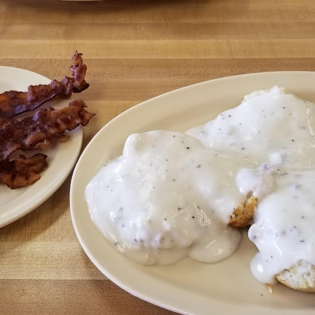 Biscuits and Gravy with a Side of Bacon