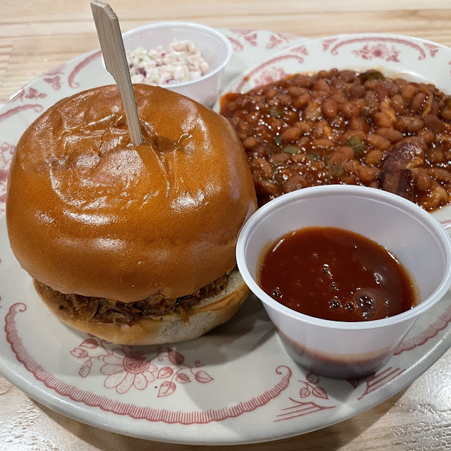 Pulled Pork Sandwich with Baked Beans