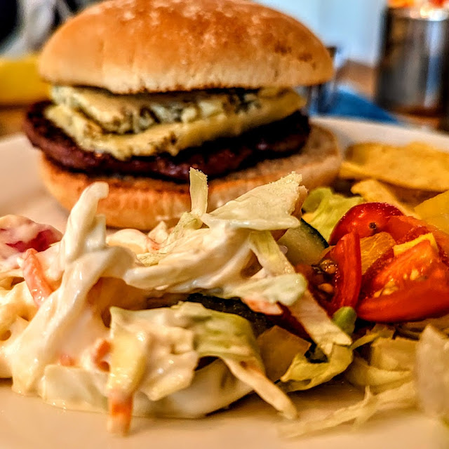 Burger with Stilton