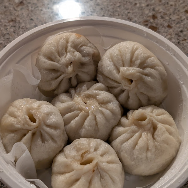 Combo a Steamed Buns 6pcs Homemade Green Soybean Milk Tea Soybean Milk