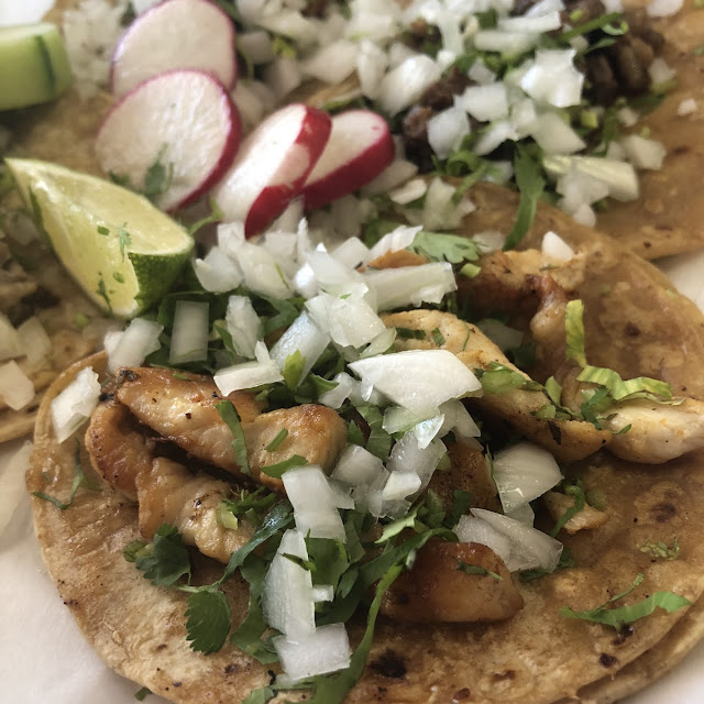 Tacos Authentic with Your Choice of Meats Asada Pollo Carnitas Lengua Tripa Camaron and Barbacoa
