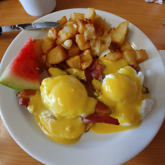 Eggs Benedict with Bacon or Sausage