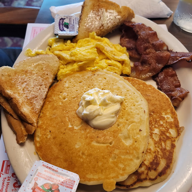 Pancakes with Bacon Ham or Sausage